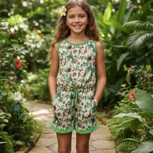American Girl Lea Clark Rainforest Dreams Romper for Girls L(14/16)